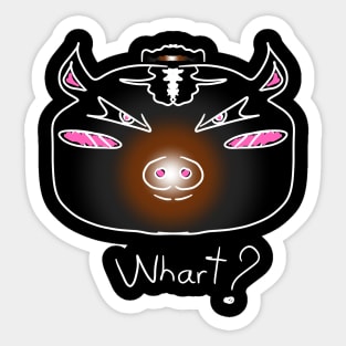 What cow funny black Sticker